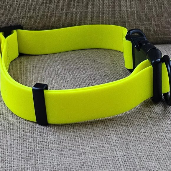 Dog Collar Yellow Pet Collar Waterproof Safety Training Heavy Duty Size Adjust - Picture 6 of 9
